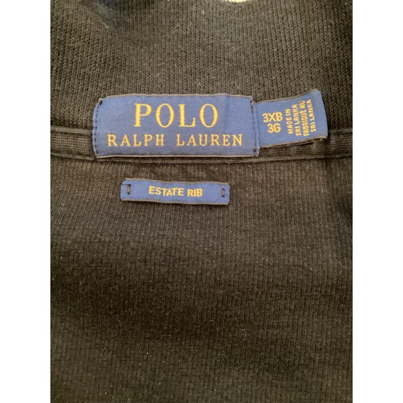 Polo Ralph Lauren Sweater Mens 3X Navy Blue Quarter Zip Pullover - Picture 5 of 6